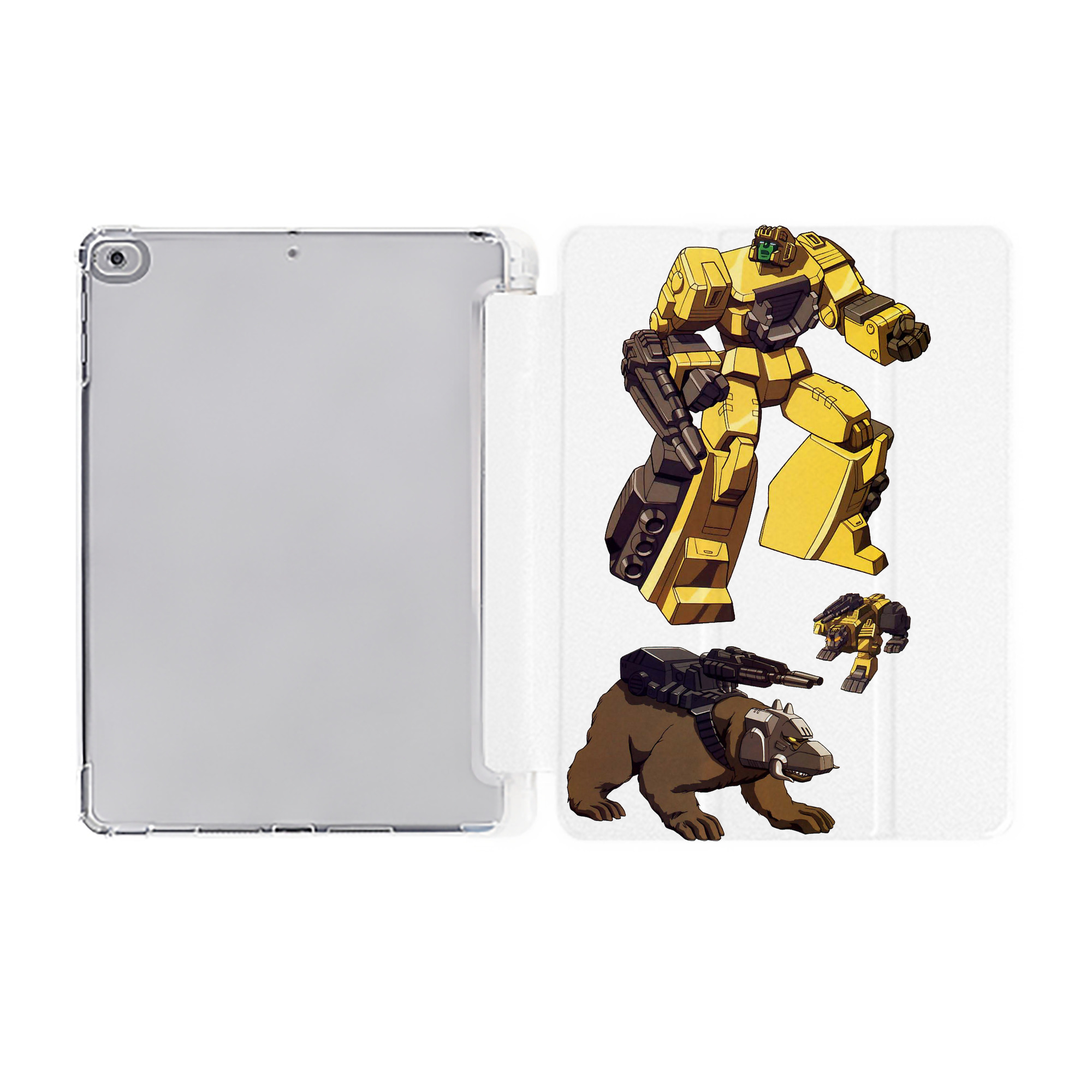 （画像用）  IPad ケース ペン収納付き 三つ折りスタンド PUレザー×シリコン 対応機種9.5/10.5/10.9インチ
